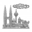 7" x 7" Solid Frame with Pewter - Malaysia Landmark