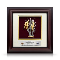 10" x 10" Solid Frame with Gold Plated Pewter : Padi (Paddy)
