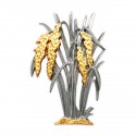10" x 10" Solid Frame with Gold Plated Pewter : Padi (Paddy)