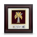 10" x 10" Solid Frame with Gold Plated Pewter : Kelapa Sawit (Oil Palms)