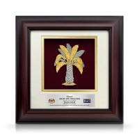 10" x 10" Solid Frame with Gold Plated Pewter : Kelapa Sawit (Oil Palms) 10" x 10" Solid Frame with Gold Plated Pewter : Kelapa Sawit (Oil Palms)
