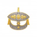 10" x 10" Solid Frame with Gold Plated Pewter : Wau Bulan