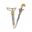 10" x 10" Solid Frame with Gold Plated Pewter : Keris (Kris)