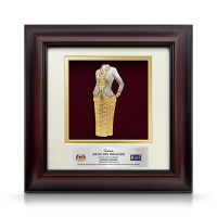 10" x 10" Solid Frame with Gold Plated Pewter : Kebaya Nyonya