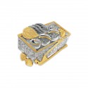 10" x 10" Solid Frame with Gold Plated Pewter : Tepak Sireh