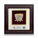 10" x 10" Solid Frame with Gold Plated Pewter : Rebana Ubi