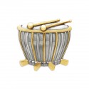 10" x 10" Solid Frame with Gold Plated Pewter : Rebana Ubi