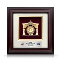 10" x 10" Solid Frame with Gold Plated Pewter : Gong