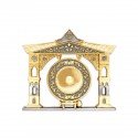 10" x 10" Solid Frame with Gold Plated Pewter : Gong