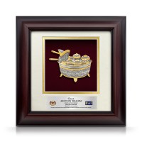 10" x 10" Solid Frame with Gold Plated Pewter : Tepak Sireh