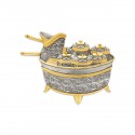 10" x 10" Solid Frame with Gold Plated Pewter : Tepak Sireh
