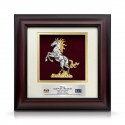 10" x 10" Solid Frame with Gold Plated Pewter : Horse Of Furtune