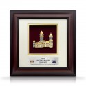 10" x 10" Solid Frame with Gold Plated Pewter : Sultan Abdul Samad Building
