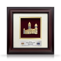 10" x 10" Solid Frame with Gold Plated Pewter : Sultan Abdul Samad Building 10" x 10" Solid Frame with Gold Plated Pewter : Sultan Abdul Samad Building
