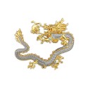 10" x 10" Solid Frame with Gold Plated Pewter : Dragon