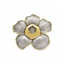 10" x 10" Solid Frame with Gold Plated Pewter : Rafflesia