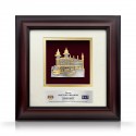 10" x 10" Solid Frame with Gold Plated Pewter : Kuala Lumpur Railway Station