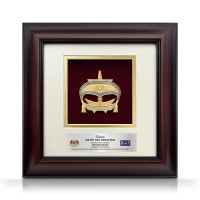 10" x 10" Solid Frame with Gold Plated Pewter : Wau Seri Negeri