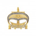 10" x 10" Solid Frame with Gold Plated Pewter : Wau Seri Negeri