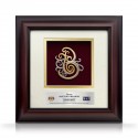10" x 10" Solid Frame with Gold Plated Pewter : Sarawak Cultural Motif