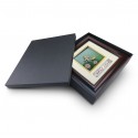10" x 10" Solid Frame with Printed Background : Gold Plated Pewter Lucky Koi Fish