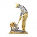 10" x 10" Solid Frame with Gold Plated Pewter : Golf Award
