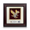 10" x 10" Solid Frame with Gold Plated Pewter : Flying Eagle