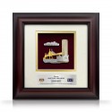 10" x 10" Solid Frame with Gold Plated Pewter : Penang Landmark