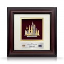 10" x 10" Solid Frame with Gold Plated Pewter : Kuala Lumpur Landmark