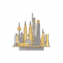10" x 10" Solid Frame with Gold Plated Pewter : Kuala Lumpur Landmark