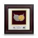10" x 10" Solid Frame with Gold Plated Pewter : Durian Musang King