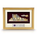 11" x 15.5" VIP Glory Gold Frame with Gold Plated Pewter - Putrajaya Landmark