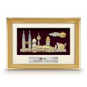 11" x 15.5" VIP Glory Gold Frame with Gold Plated Pewter - Malaysia Landmark
