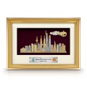 11" x 15.5" VIP Glory Gold Frame with Gold Plated Pewter - Kuala Lumpur Landmark