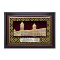 11" x 15.6" VIP Songket Frame with Gold Plated Pewter - Sultan Abdul Samad Building