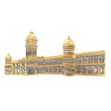 11" x 15.6" VIP Songket Frame with Gold Plated Pewter - Sultan Abdul Samad Building