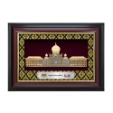 11" x 15.6" VIP Songket Frame with Gold Plated Pewter - Perdana Putra Building