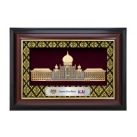 11" x 15.6" VIP Songket Frame with Gold Plated Pewter - Perdana Putra Building