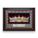 11" x 15.6" VIP Songket Frame with Gold Plated Pewter - Rumah Minang