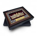 11" x 15.6" VIP Songket Frame with Gold Plated Pewter - Rumah Minang
