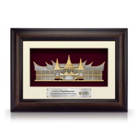 11" x 15.5" VIP Frame with Gold Plated Pewter - Rumah Minang