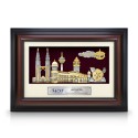 11" x 15.5" VIP Frame with Gold Plated Pewter - Malaysia Landmark