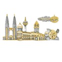 11" x 15.5" VIP Frame with Gold Plated Pewter - Malaysia Landmark