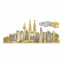 11" x 15.5" VIP Frame with Gold Plated Pewter - Kuala Lumpur Landmark