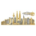 11" x 15.5" VIP Frame with Gold Plated Pewter - Kuala Lumpur Landmark