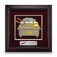 16" x 16" VIP Frame with Gold Plated Pewter : Tepak Sireh 16" x 16" VIP Frame with Gold Plated Pewter : Tepak Sireh
