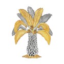 16" x 16" VIP Frame with Imperial Dark Cardboard and Gold Plated Pewter - Kelapa Sawit (Oil Palms)