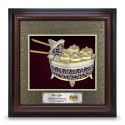 16" x 16" VIP Frame with Imperial Dark Cardboard and Gold Plated Pewter - Tepak Sireh
