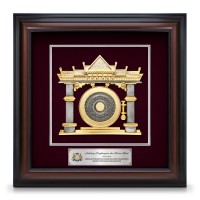 16" x 16" VIP Frame with Gold Plated Pewter - Gong