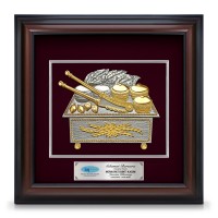 16" x 16" VIP Frame with Gold Plated Pewter : Tepak Sireh